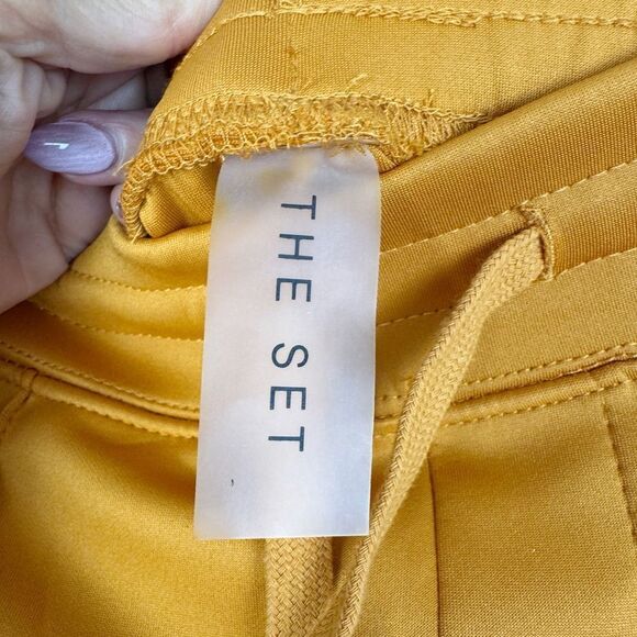 THE SET | Orange Track Pants Interior Exterior White Stripes Women’s Size Small - Picture 6 of 8